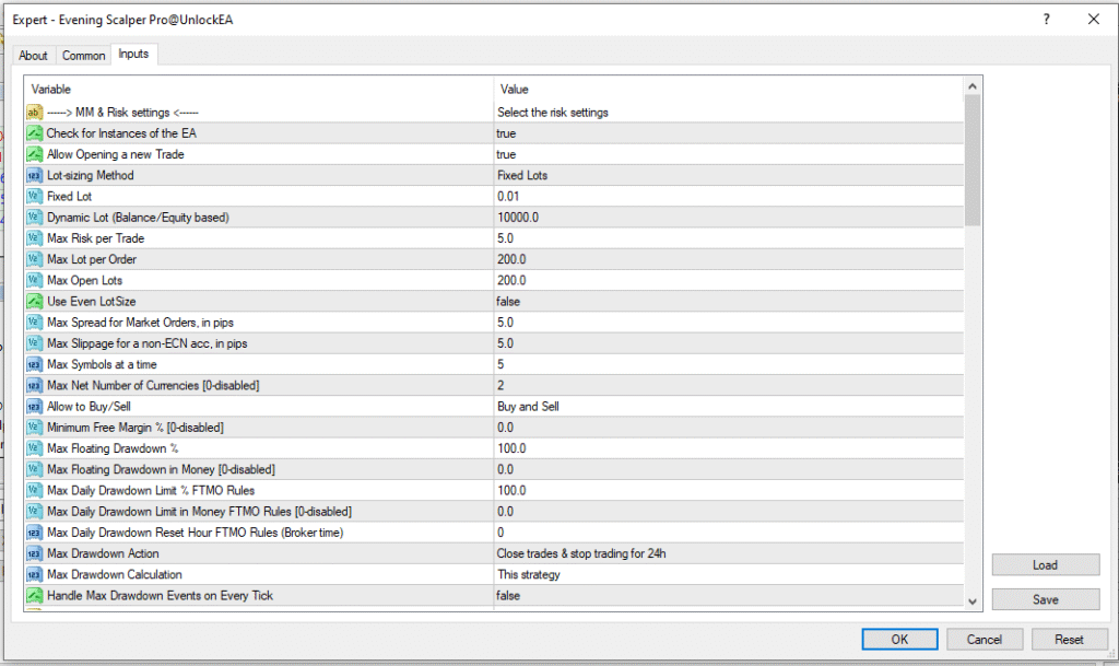 Evening Scalper Pro EA