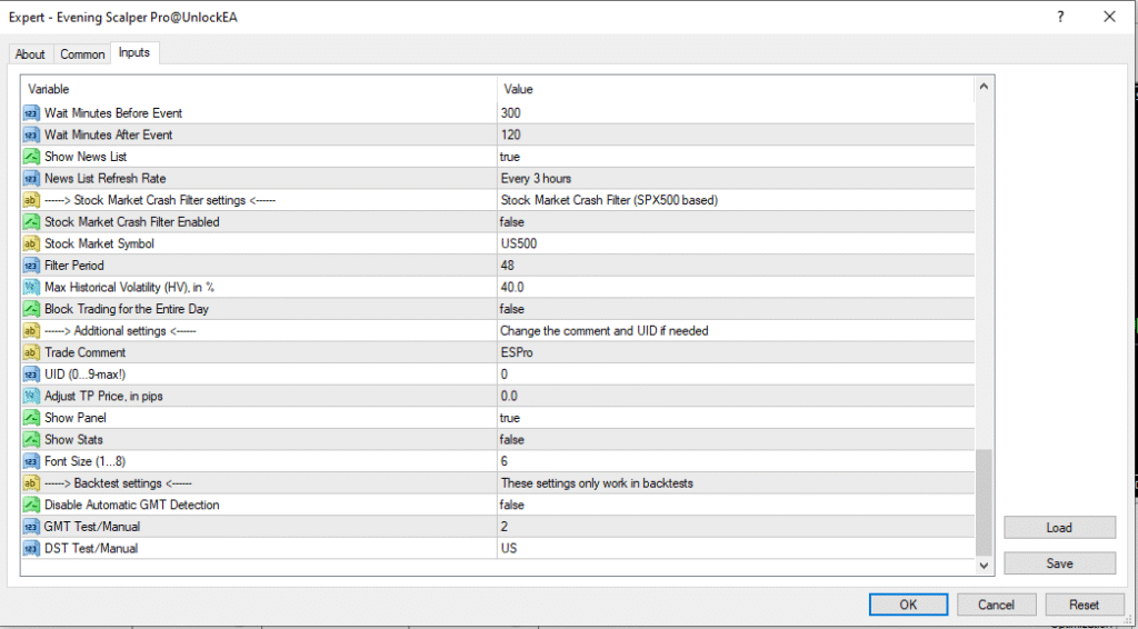 Evening Scalper Pro EA
